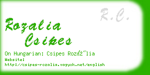 rozalia csipes business card